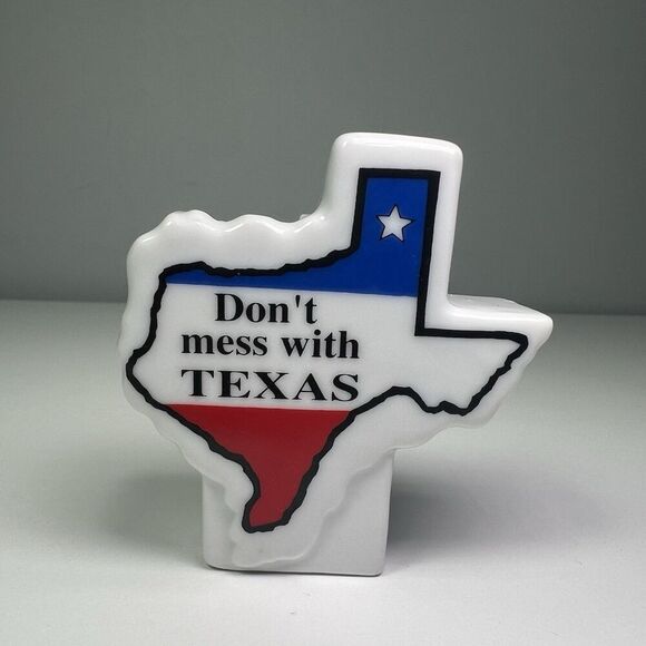 1980’s Don't Mess With Texas Ceramic Bud Vase 3D State Flag - Picture 4 of 9